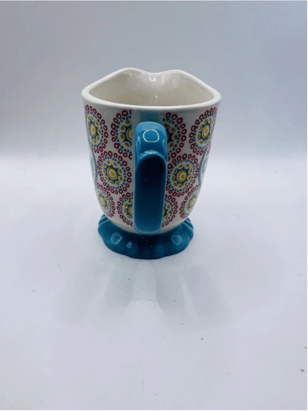 Pioneer Woman Blossom Jubilee Coffee Creamer Pitcher Teal Footed Floral